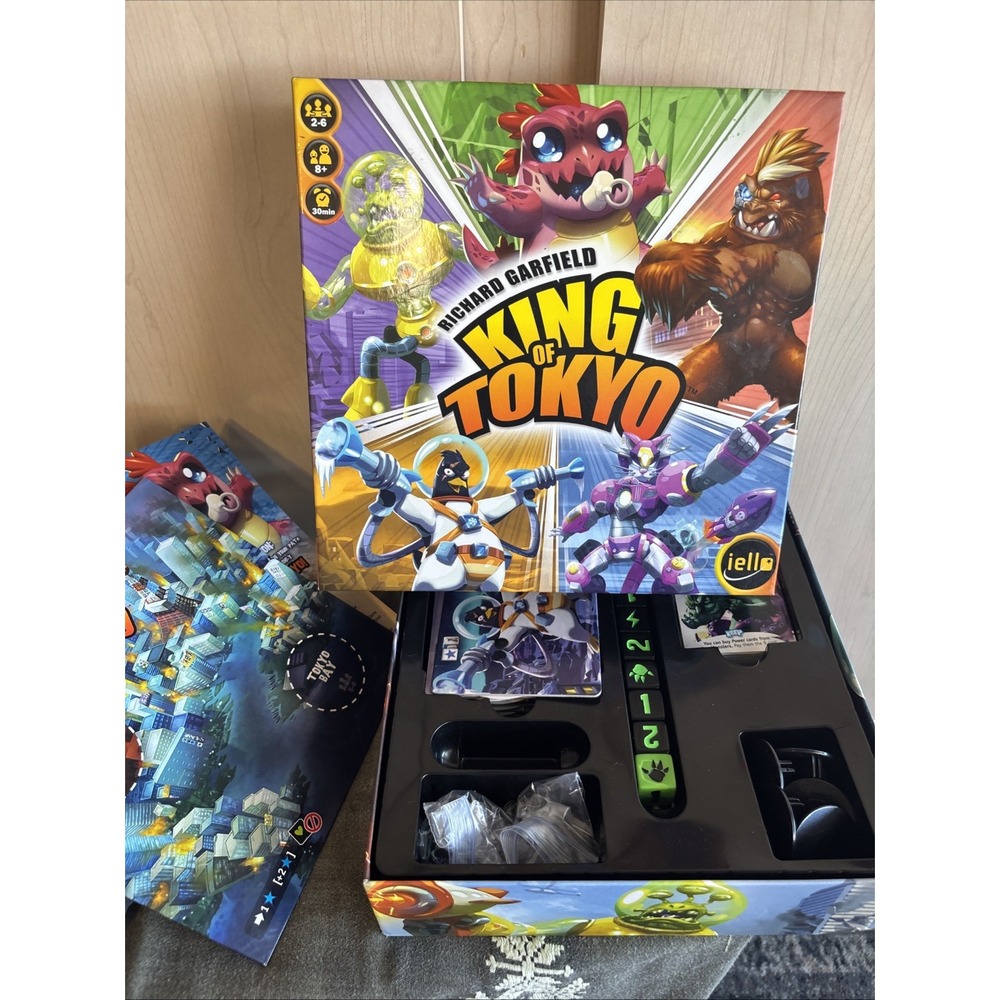 IELLO King of Tokyo Edition Board Game Monsters Card Dice Tokens Complete